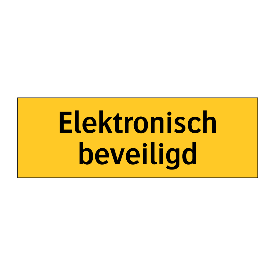 Sticker Elektronisch beveiligd 5.5 x 5.5 cm - Zwart/rood