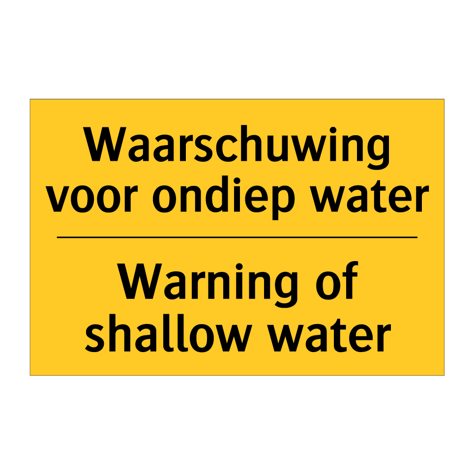 koop-waarschuwing-voor-ondiep-water-warning-of-shallow-water-bord