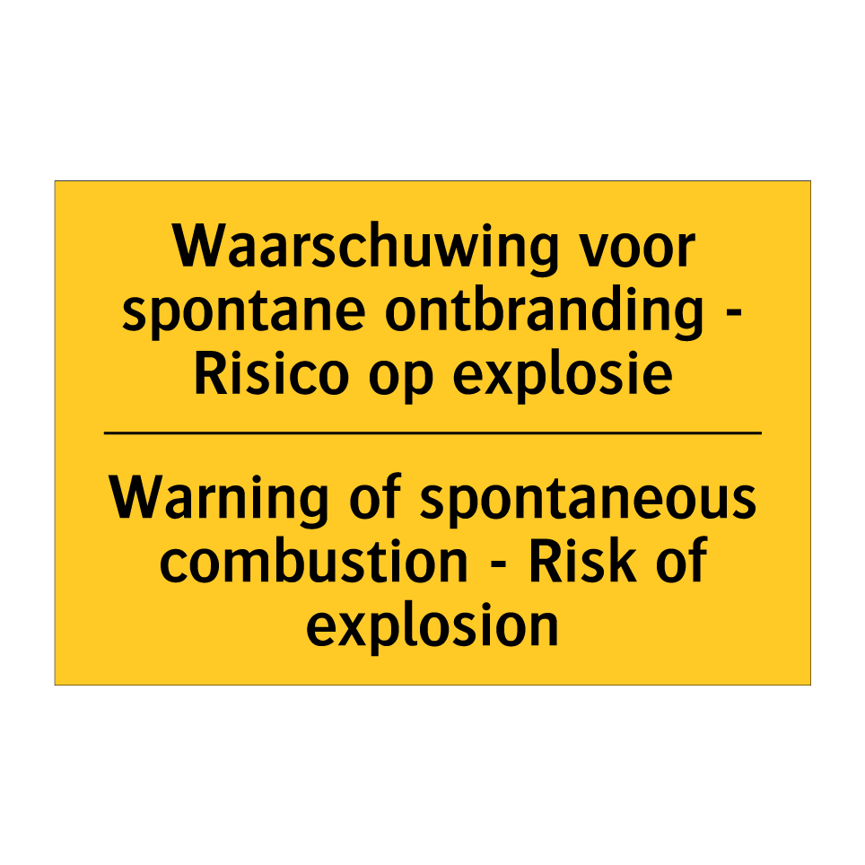 Koop Waarschuwing voor spontane ontbranding /.../ Warning of