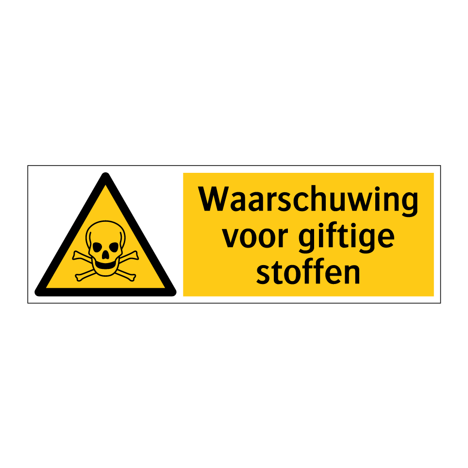 Waarschuwingssticker giftige stoffen, W016 kopen Waarschuwingssticker giftige stoffen, W016 kopen
