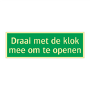 Draai met de klok mee om te openen & Draai met de klok mee om te openen