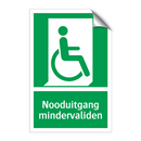 Nooduitgang mindervaliden & Nooduitgang mindervaliden & Nooduitgang mindervaliden