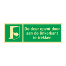 De deur opent door aan de linkerkant te trekken & De deur opent door aan de linkerkant te trekken