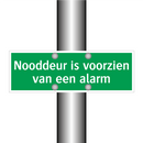 Nooddeur is voorzien van een alarm & Nooddeur is voorzien van een alarm