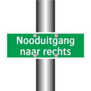 Nooduitgang naar rechts & Nooduitgang naar rechts & Nooduitgang naar rechts