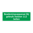 Beademingsapparaat Bij gebruik meteen 112 bellen & Beademingsapparaat Bij gebruik meteen 112 bellen