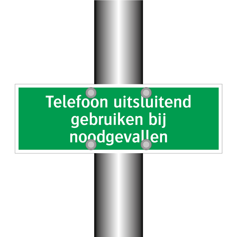 Telefoon uitsluitend gebruiken bij noodgevallen & Telefoon uitsluitend gebruiken bij noodgevallen