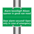 Alarm beveiligd! Alleen openen /.../ - Door alarm-secured! Open /.../