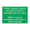Alleen openen in geval van nood! /.../ - Open in case of emergency /.../