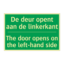 De deur opent aan de linkerkant /.../ - The door opens on the left-hand /.../