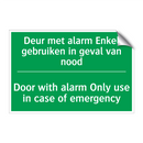 Deur met alarm Enkel gebruiken /.../ - Door with alarm Only use /.../