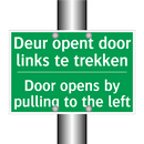Deur opent door links te trekken /.../ - Door opens by pulling to /.../