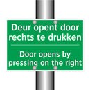 Deur opent door rechts te drukken /.../ - Door opens by pressing on /.../