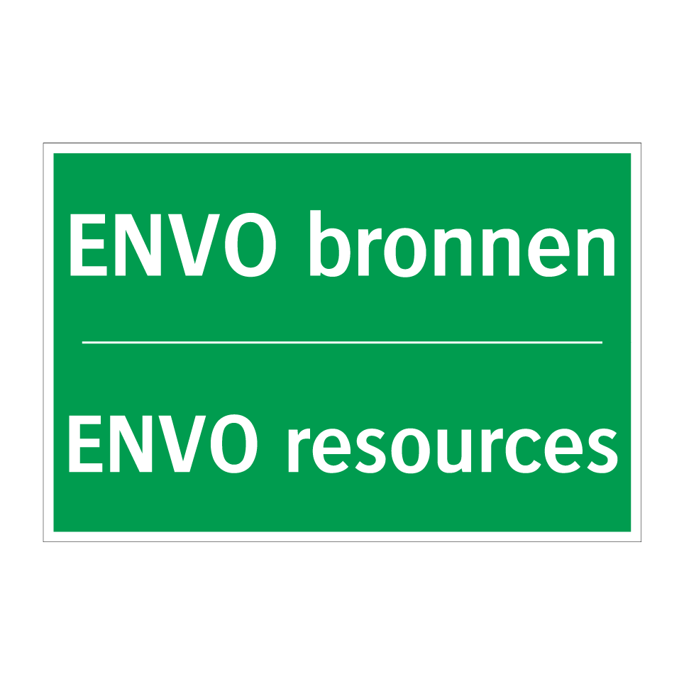 Koop ENVO bronnen - ENVO resources bord | SignOnline | NL-E529