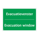 Evacuatievenster - Evacuation window & Evacuatievenster - Evacuation window