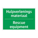 Hulpverlenings materiaal - Rescue equipment & Hulpverlenings materiaal - Rescue equipment