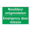 Nooddeur ontgrendelen - Emergency door release & Nooddeur ontgrendelen - Emergency door release