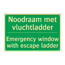 Noodraam met vluchtladder - Emergency window with escape /.../