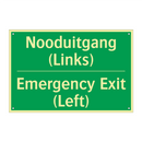 Nooduitgang (Links) - Emergency Exit (Left) & Nooduitgang (Links) - Emergency Exit (Left)