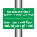 Nooduitgang Alleen openen in geval /.../ - Emergency exit Open only /.../