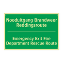 Nooduitgang Brandweer Reddingsroute /.../ - Emergency Exit Fire Department /.../