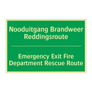 Nooduitgang Brandweer Reddingsroute /.../ - Emergency Exit Fire Department /.../