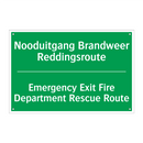 Nooduitgang Brandweer Reddingsroute /.../ - Emergency Exit Fire Department /.../