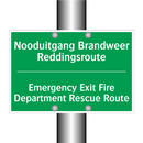 Nooduitgang Brandweer Reddingsroute /.../ - Emergency Exit Fire Department /.../