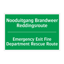 Nooduitgang Brandweer Reddingsroute /.../ - Emergency Exit Fire Department /.../