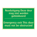 Nooduitgang Deze deur mag niet /.../ - Emergency exit This door /.../