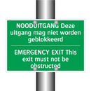 NOODUITGANG Deze uitgang mag niet /.../ - EMERGENCY EXIT This exit /.../