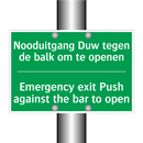 Nooduitgang Duw tegen de balk /.../ - Emergency exit Push against /.../