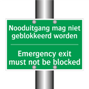 Nooduitgang mag niet geblokkeerd /.../ - Emergency exit must not be /.../