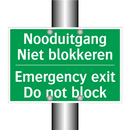 Nooduitgang Niet blokkeren - Emergency exit Do not block /.../