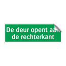 De deur opent aan de rechterkant & De deur opent aan de rechterkant