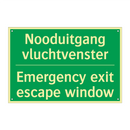 Nooduitgang vluchtvenster - Emergency exit escape window /.../