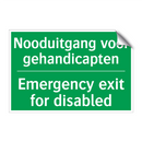Nooduitgang voor gehandicapten - Emergency exit for disabled /.../