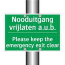 Nooduitgang vrijlaten a.u.b. - Please keep the emergency /.../