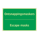 Ontsnappingsmaskers - Escape masks & Ontsnappingsmaskers - Escape masks