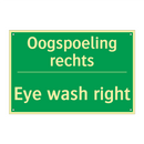 Oogspoeling rechts - Eye wash right & Oogspoeling rechts - Eye wash right