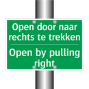 Open door naar rechts te trekken /.../ - Open by pulling right