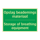 Opslag beademings materiaal - Storage of breathing equipment /.../