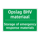 Opslag BHV materiaal - Storage of emergency response /.../