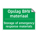 Opslag BHV materiaal - Storage of emergency response /.../