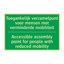 Toegankelijk verzamelpunt voor /.../ - Accessible assembly point /.../