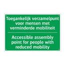 Toegankelijk verzamelpunt voor /.../ - Accessible assembly point /.../