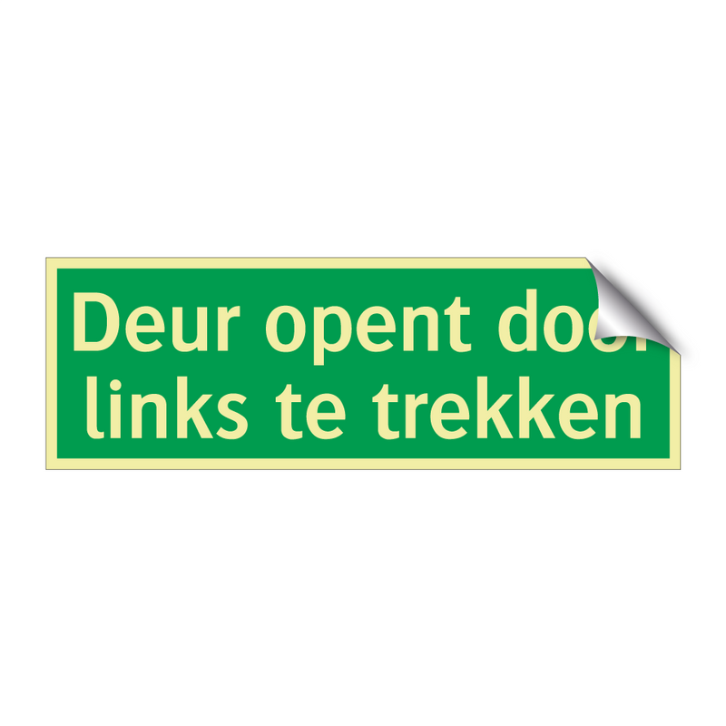 Deur opent door links te trekken & Deur opent door links te trekken
