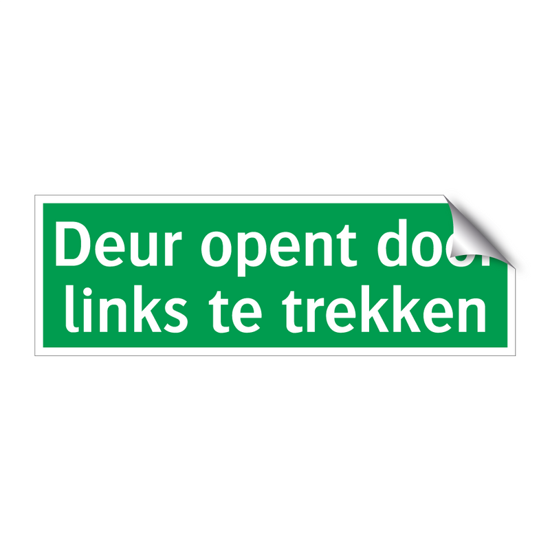 Deur opent door links te trekken & Deur opent door links te trekken