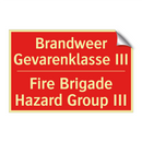 Brandweer Gevarenklasse III - Fire Brigade Hazard Group III