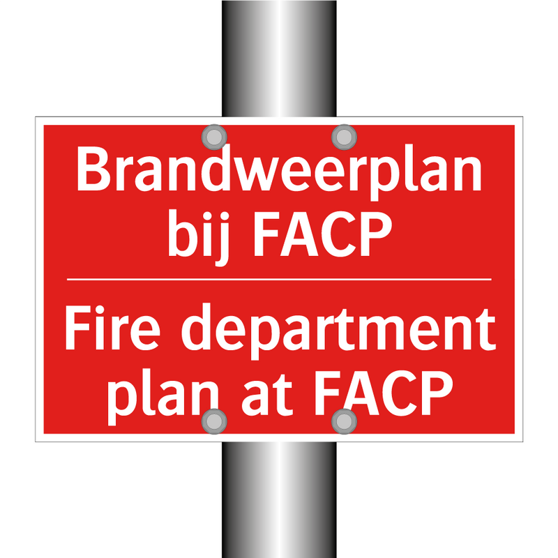 Brandweerplan bij FACP - Fire department plan at FACP